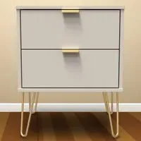 Linear 2 Drawer Bedside Table - Kashmir Matt
