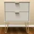 Linear 2 Drawer Bedside Table - Kashmir Matt