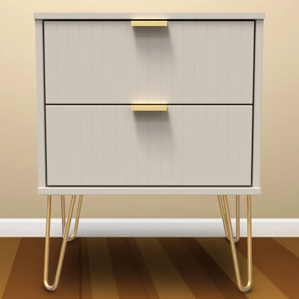 Linear 2 Drawer Bedside Table - Kashmir Matt image