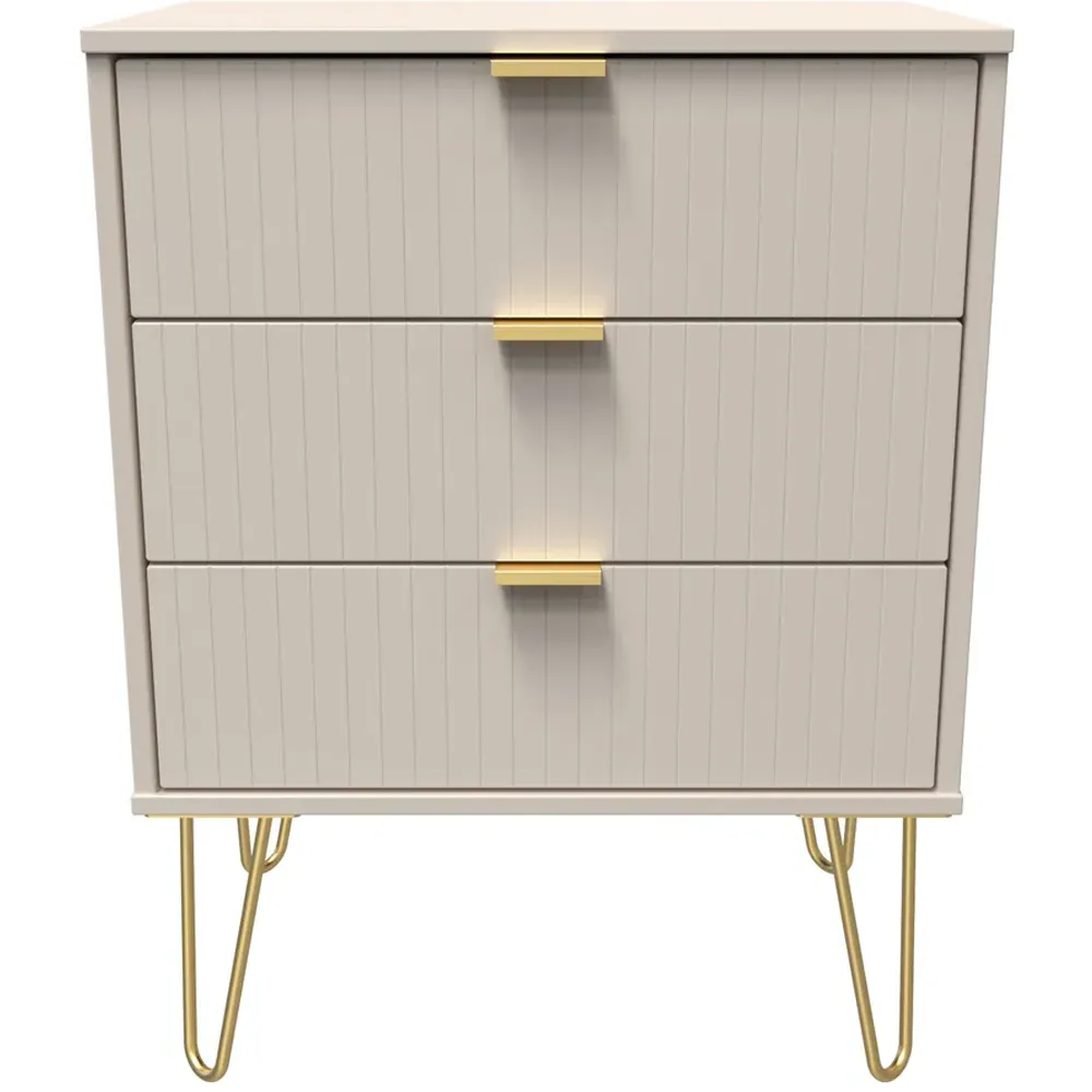 Linear 3 Drawer Chest of Drawers - Cream