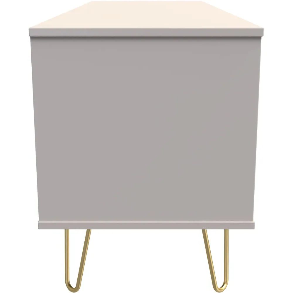 Linear 4 Drawer Wide Chest of Drawers - Cream
