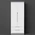 Milan 2 Door 2 Drawer Tall Double Wardrobe - Gloss White
