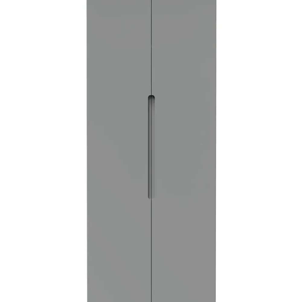 Milan 2 Door Tall Double Wardrobe - Dusk Grey