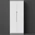 Milan 2 Door Tall Double Wardrobe - Gloss White