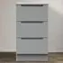 Milan 3 Drawer Bedside Table - Grey