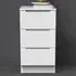 Milan 3 Drawer Bedside Table - White