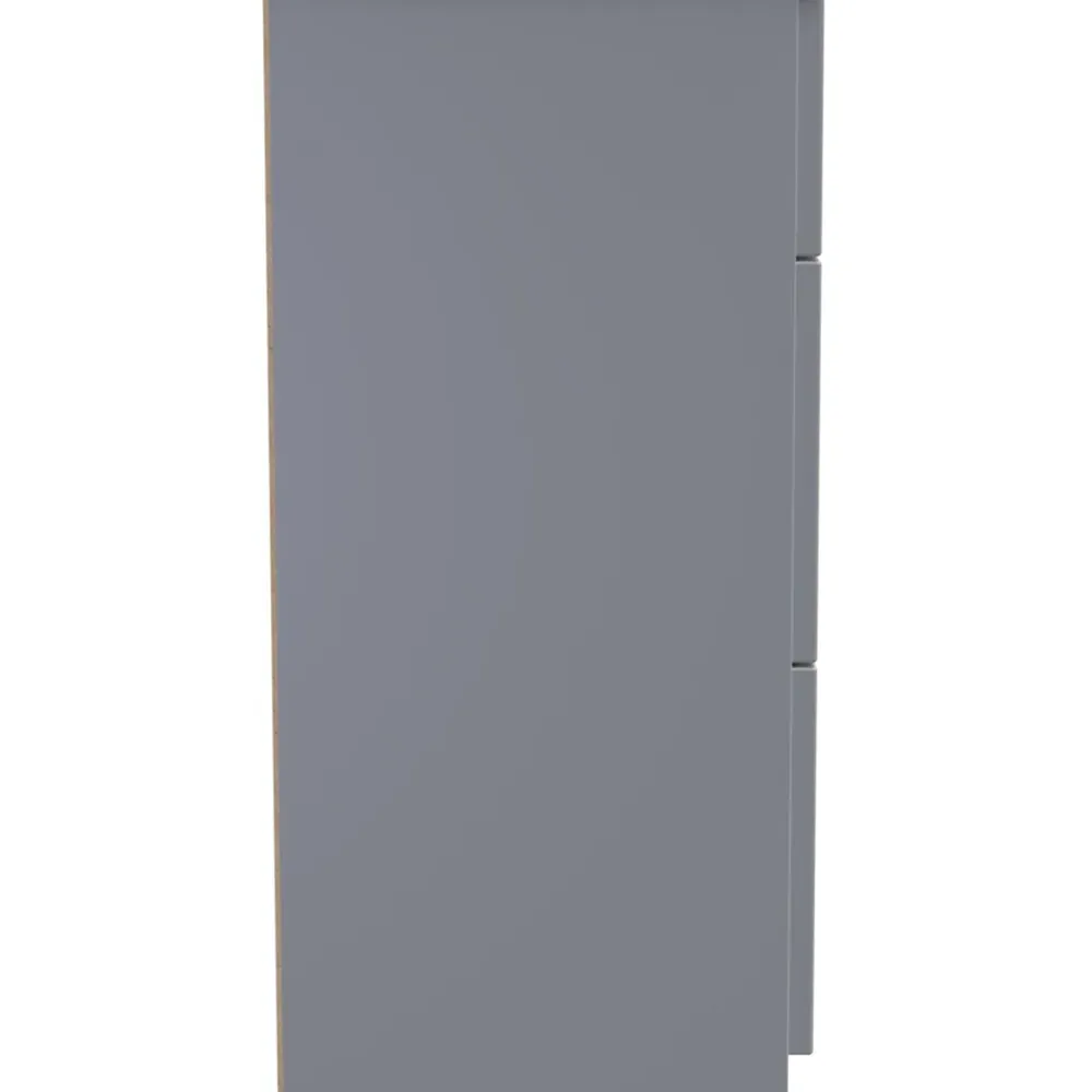 Milan 3 Drawer Deep Chest of Drawers - Grey