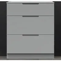 Milan 3 Drawer Deep Chest of Drawers - Grey