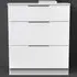 Milan 3 Drawer Deep Chest of Drawers - White