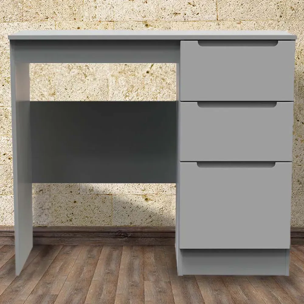 Milan 3 Drawer Dressing Table - Grey image