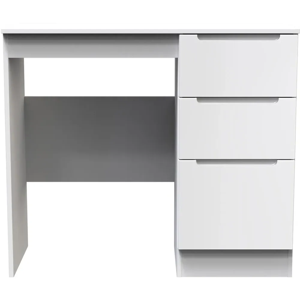 Milan 3 Drawer Dressing Table - White