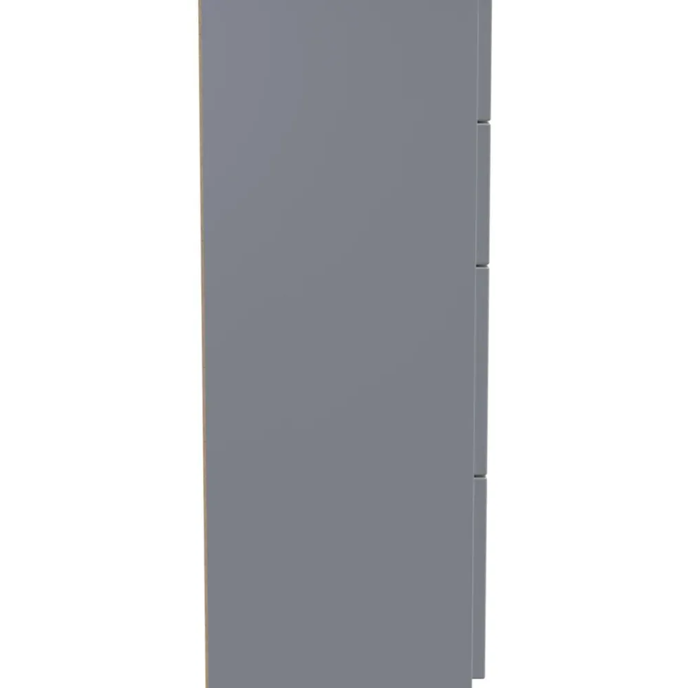 Milan 4 Drawer Deep Chest of Drawers - Grey