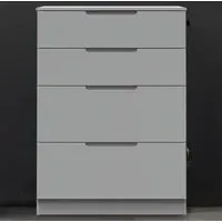 Milan 4 Drawer Deep Chest of Drawers - Grey