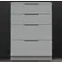 Milan 4 Drawer Deep Chest of Drawers - Grey