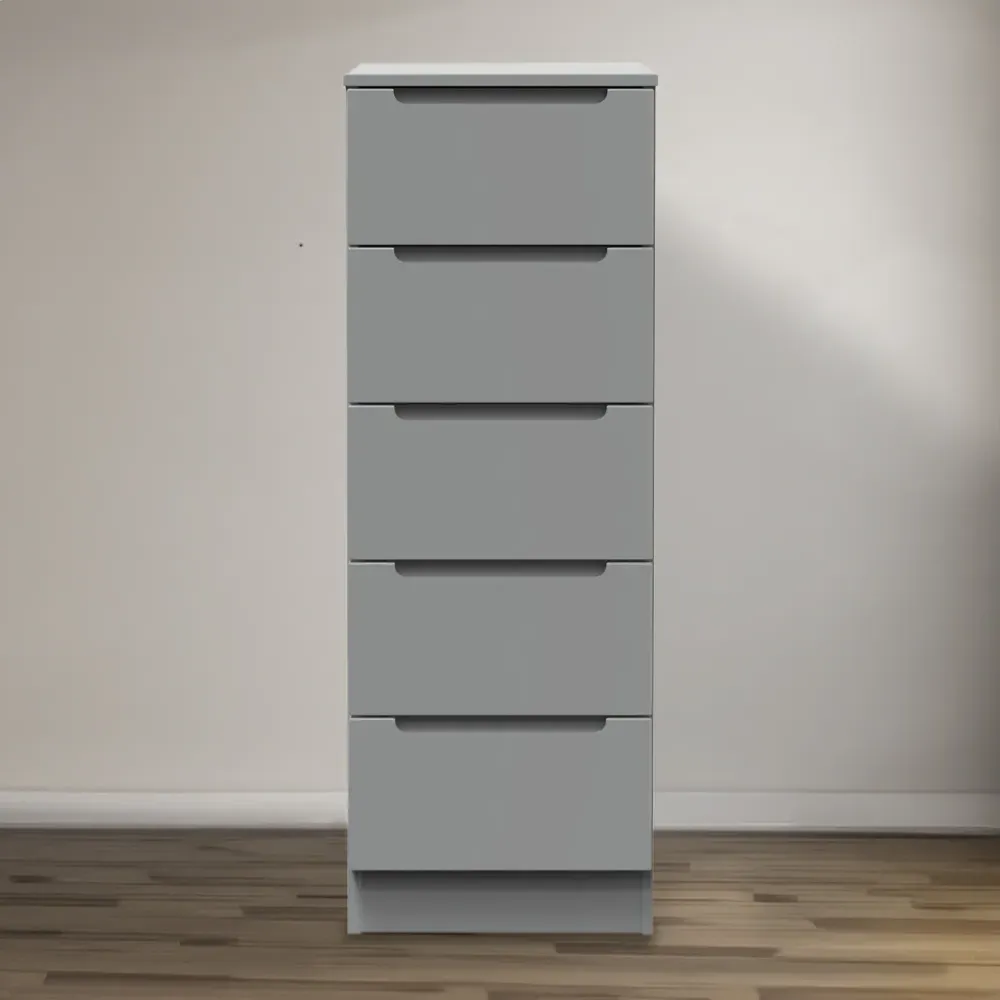 Milan 5 Drawer Chest of Drawers - Dusk Grey image