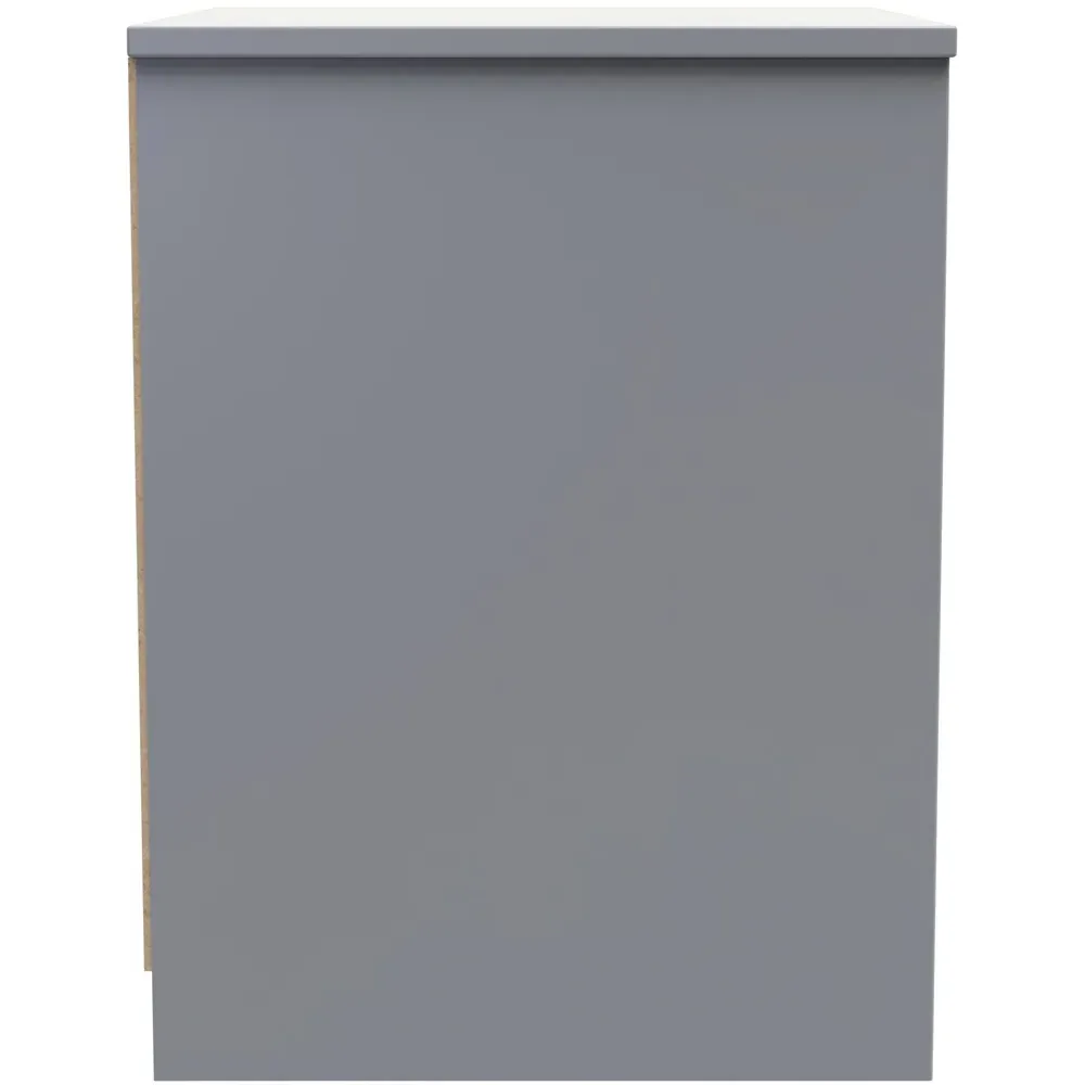 New York 2 Drawer Bedside Cabinet - Dusk Grey