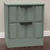 New York 2 Drawer Bedside Cabinet - Reed Green
