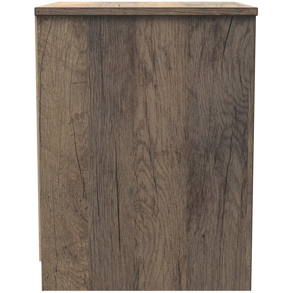 New York 2 Drawer Bedside Cabinet - White, Oak