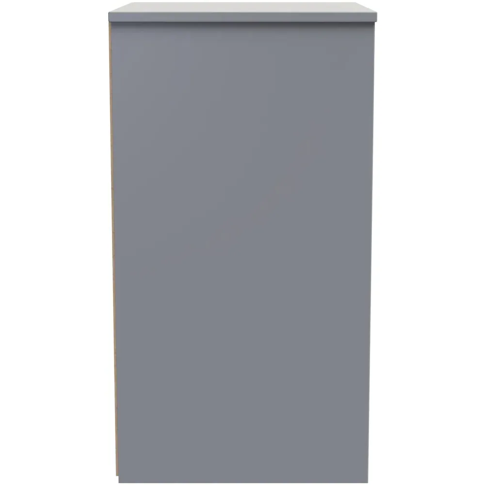 New York 3 Drawer Bedside Cabinet - Dusk Grey