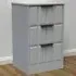 New York 3 Drawer Bedside Cabinet - Dusk Grey