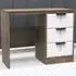 New York 3 Drawer Dressing Table - White, Oak