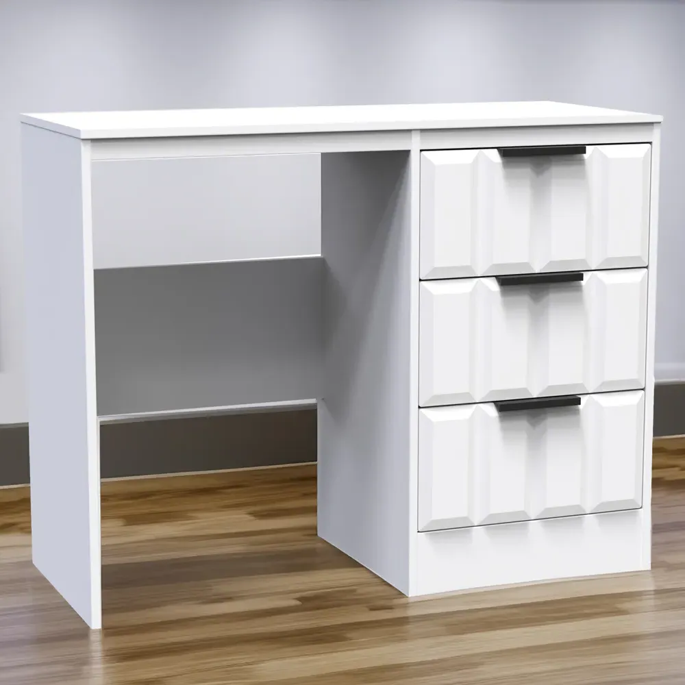 New York 3 Drawer Dressing Table - White