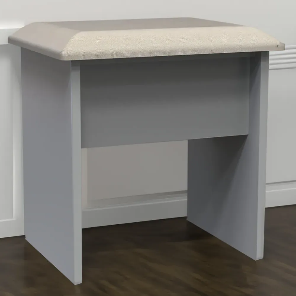 New York Vanity Dressing Table Stool - Grey