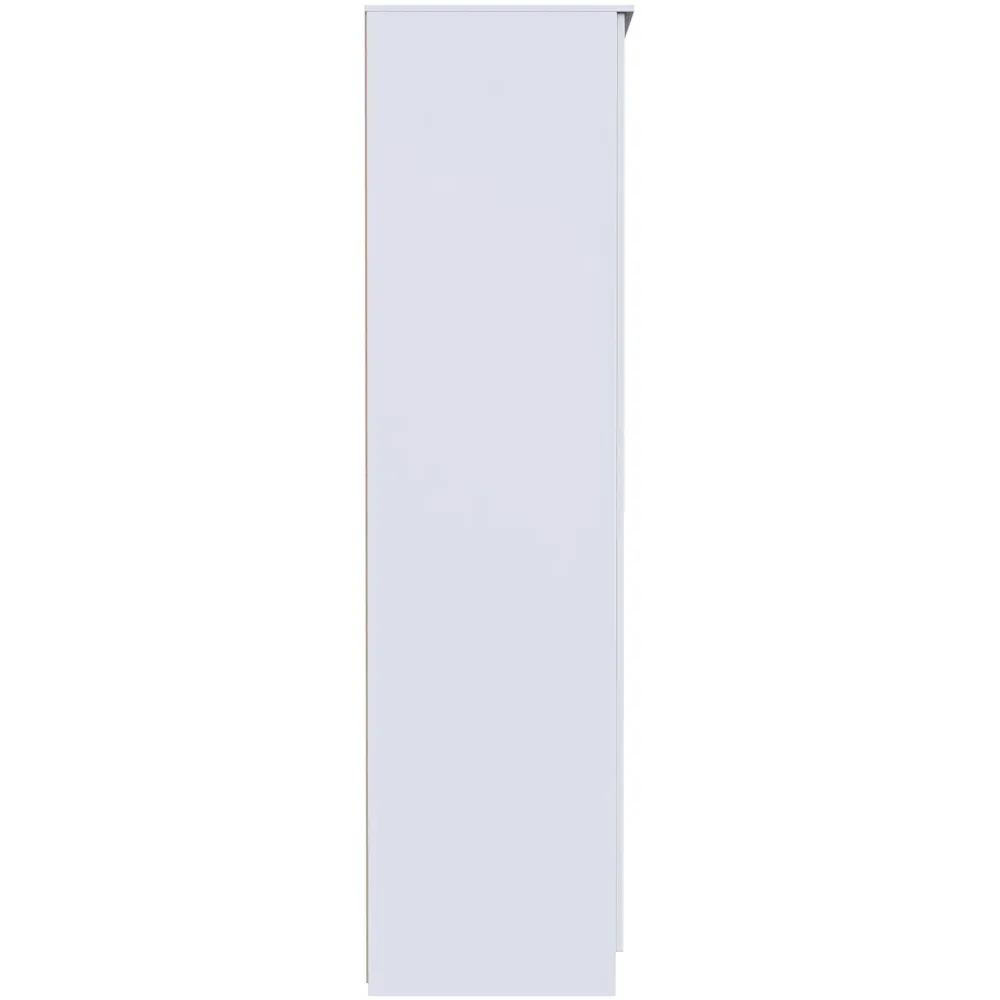 Plymouth 2 Door Tall Wardrobe - White