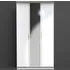 Plymouth 3 Door Tall Mirrored Wardrobe - White