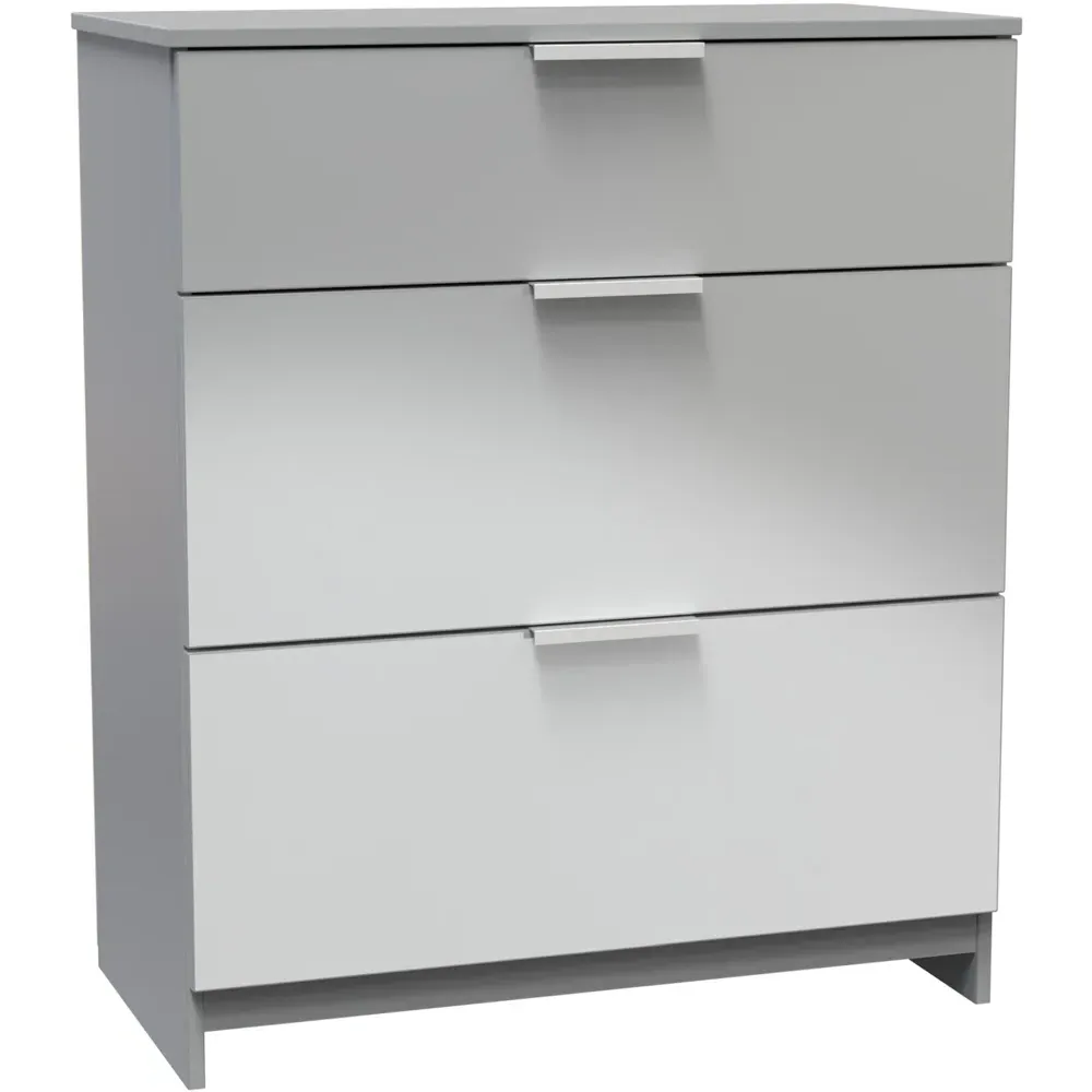 Plymouth 3 Drawer Deep Chest - Grey
