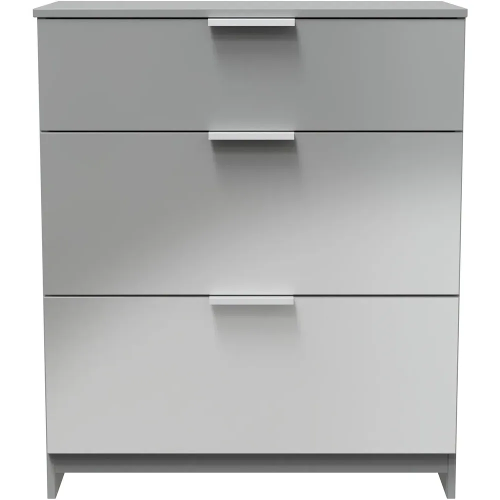 Plymouth 3 Drawer Deep Chest - Grey