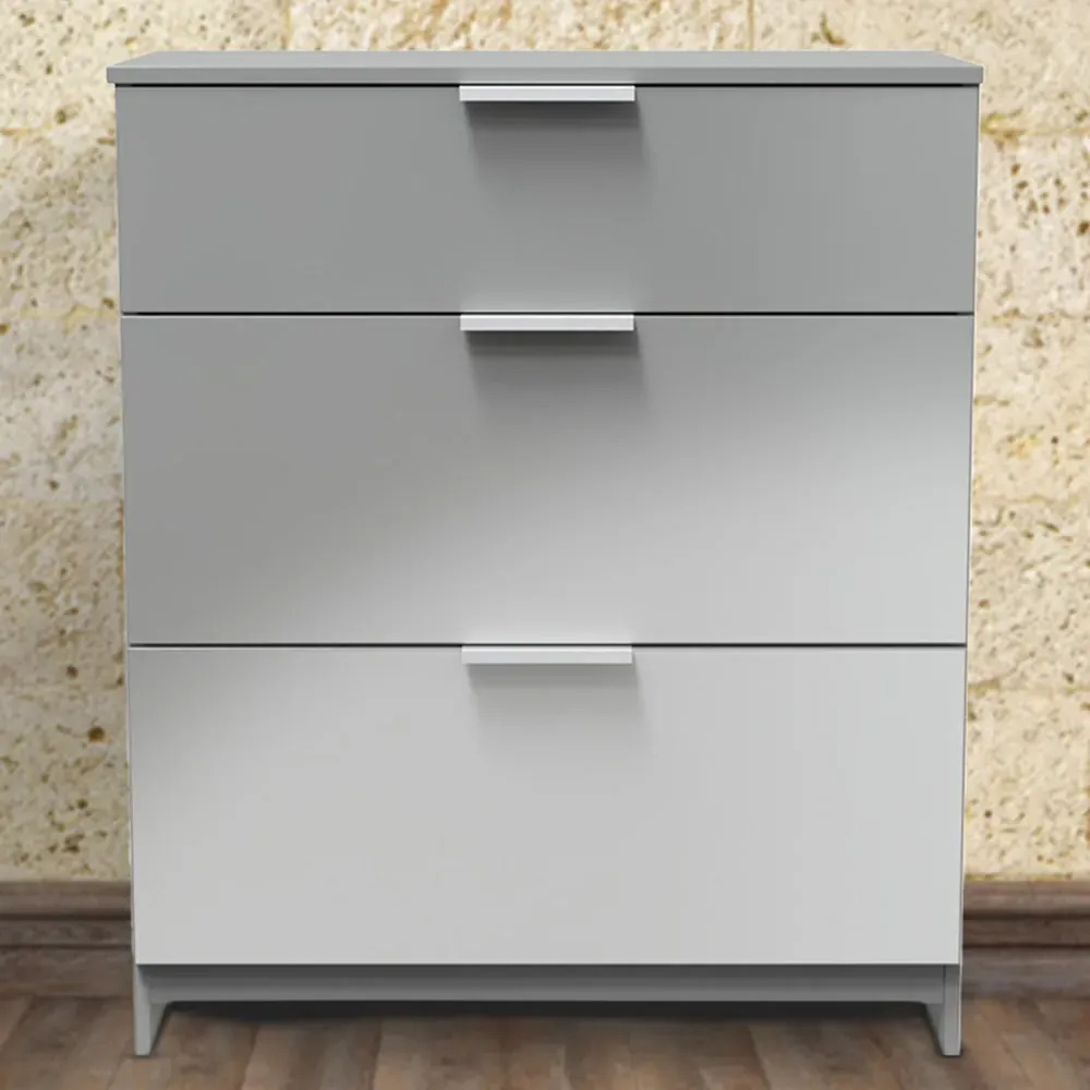 Plymouth 3 Drawer Deep Chest - Grey