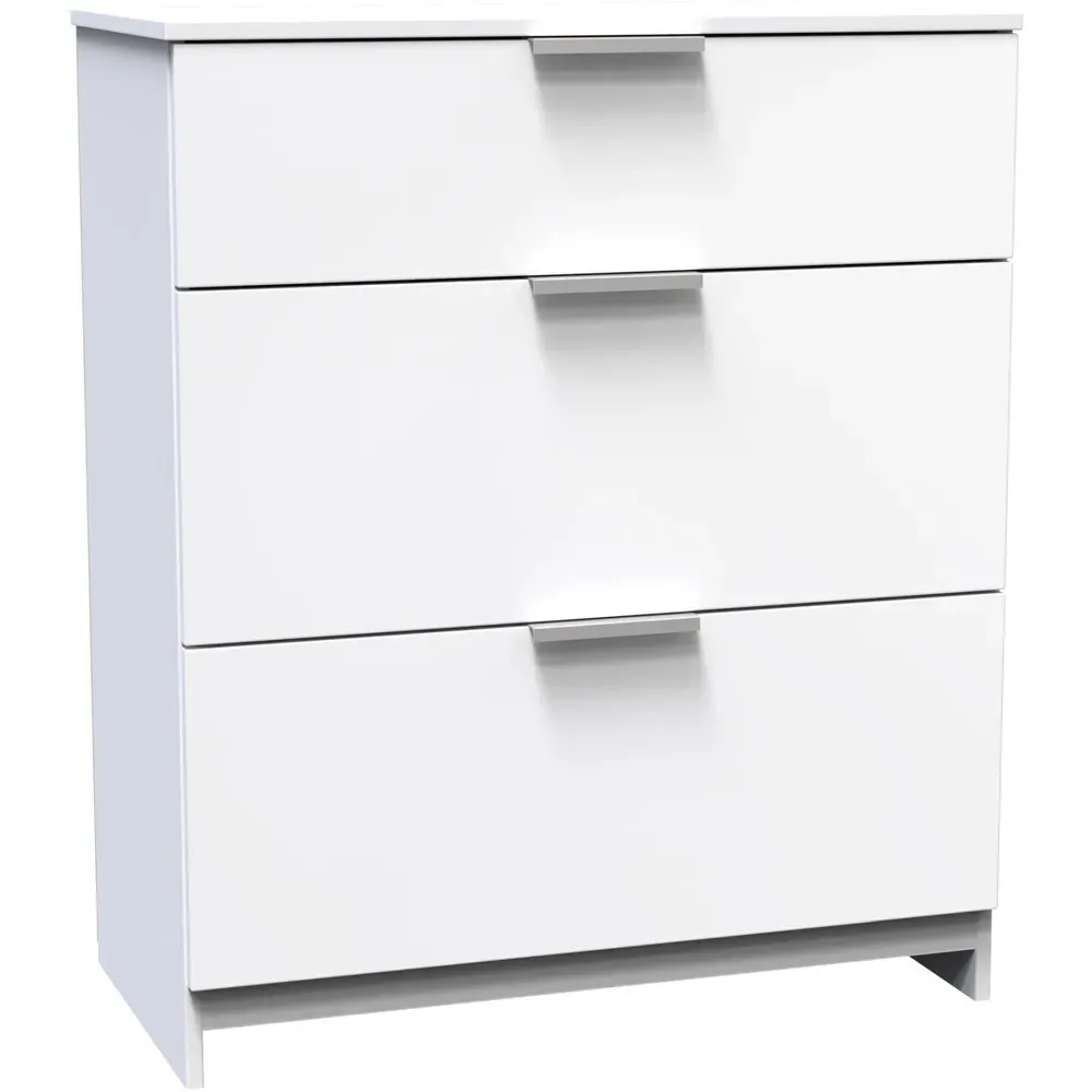 Plymouth 3 Drawer Deep Chest - White