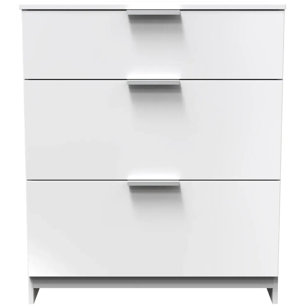 Plymouth 3 Drawer Deep Chest - White