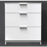 Plymouth 3 Drawer Deep Chest - White