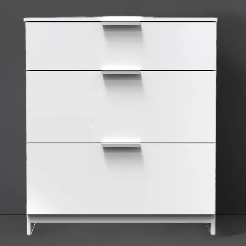 Plymouth 3 Drawer Deep Chest - White