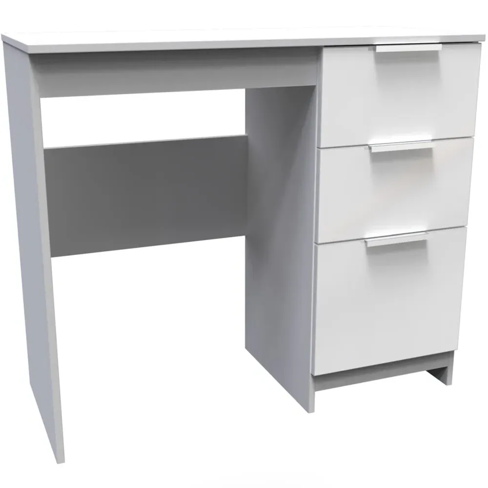 Plymouth 3 Drawer Vanity Desk - White