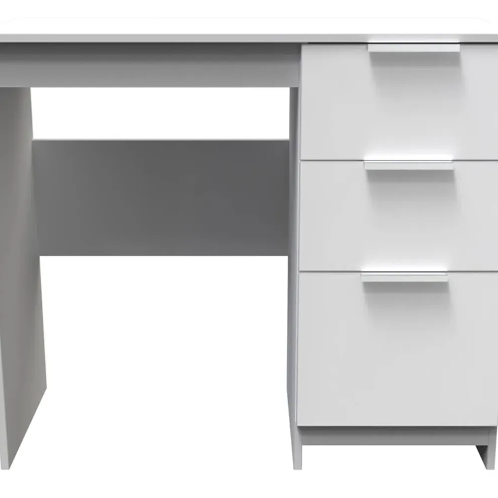 Plymouth 3 Drawer Vanity Desk - White