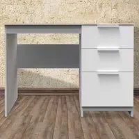 Plymouth 3 Drawer Vanity Desk - White
