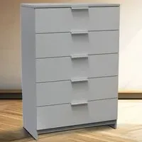 Plymouth 5 Drawer Chest - Grey