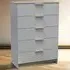 Plymouth 5 Drawer Chest - Grey
