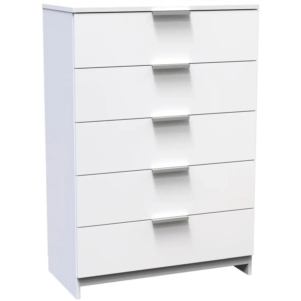 Plymouth 5 Drawer Chest - White