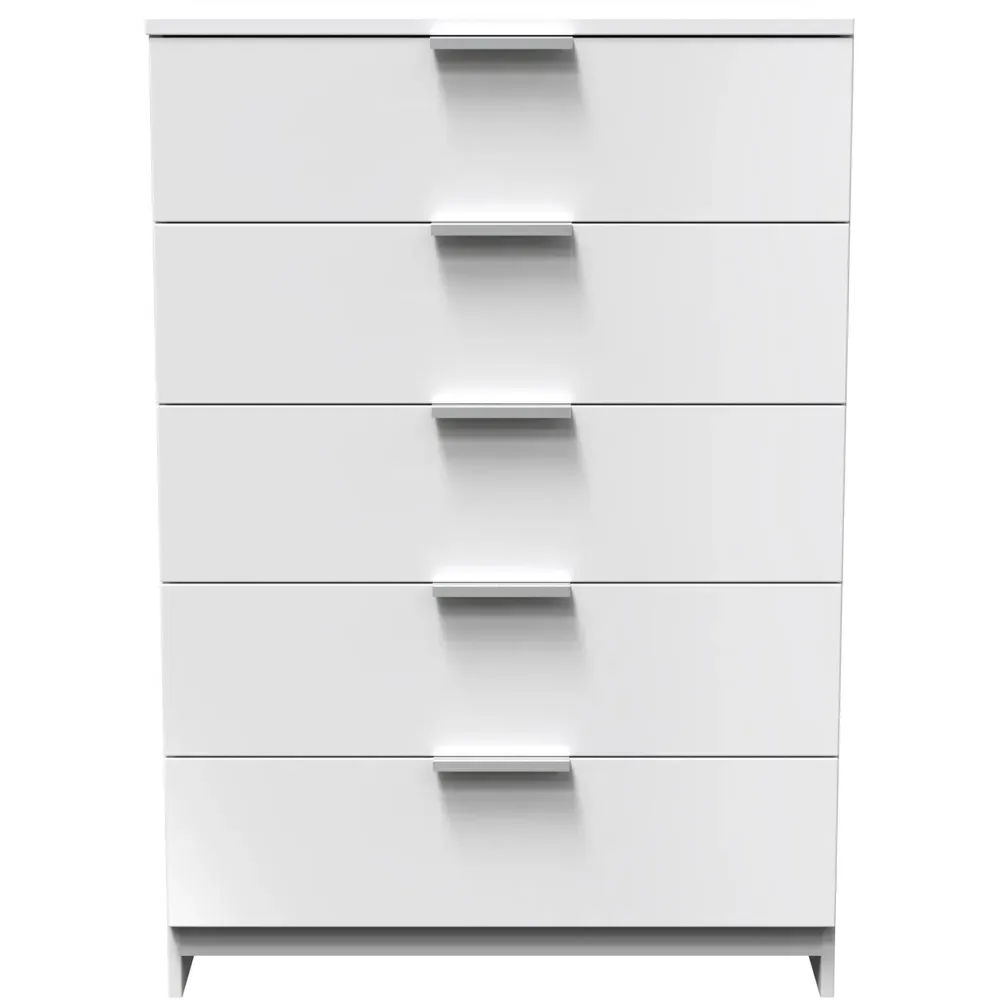 Plymouth 5 Drawer Chest - White