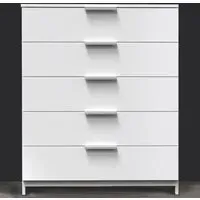 Plymouth 5 Drawer Chest - White