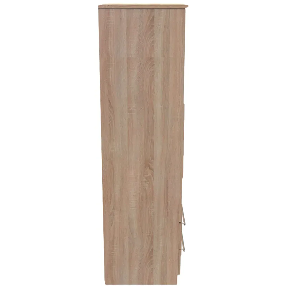 Sherwood 2 Door 2 Drawer Double Wardrobe - Brown, Bardolino Oak