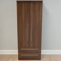 Sherwood 2 Door 2 Drawer Wardrobe - Brown, Walnut