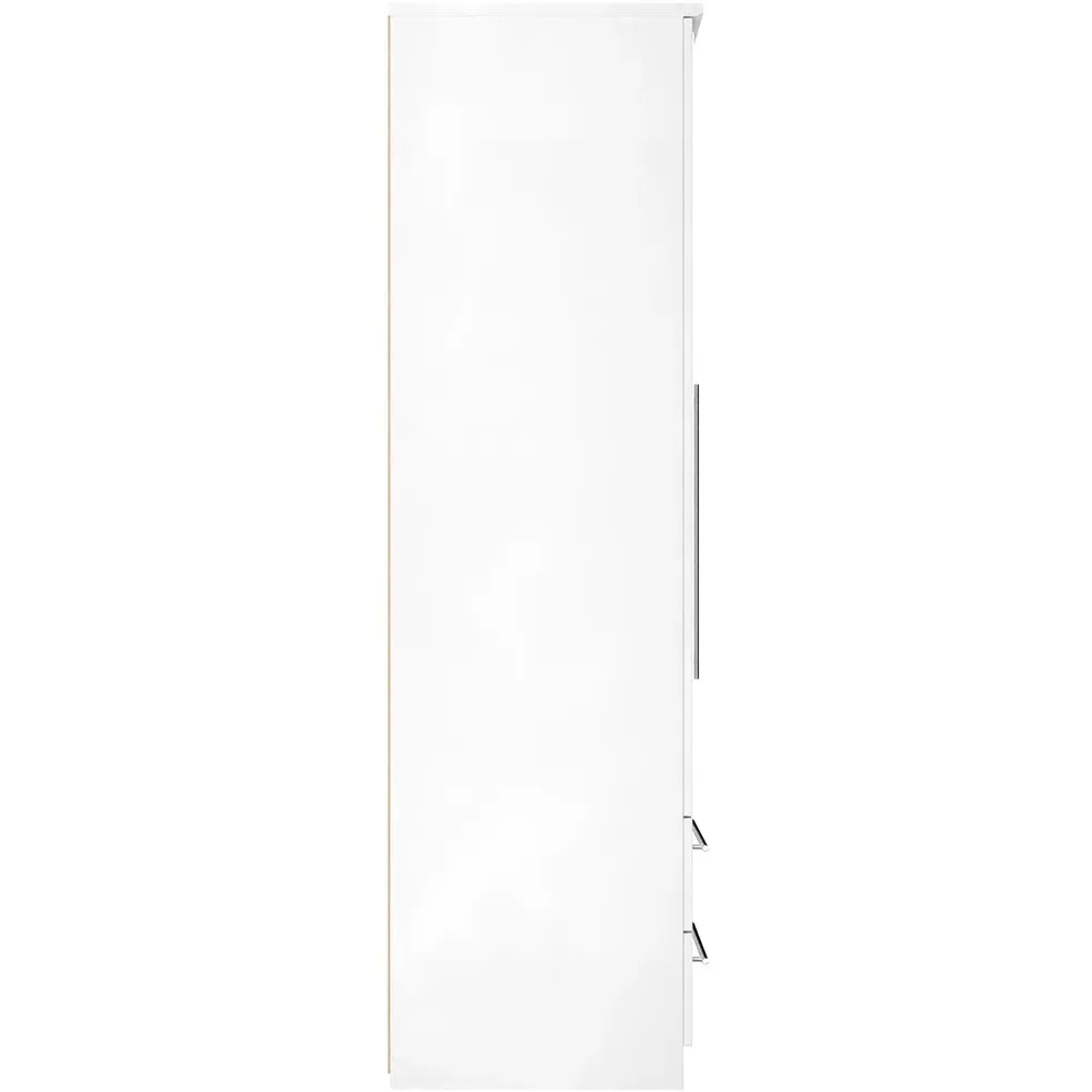 Sherwood 2 Door 2 Drawer Wardrobe with Mirror - White