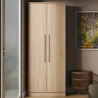 Sherwood 2 Door Double Wardrobe - Brown, Bardolino Oak