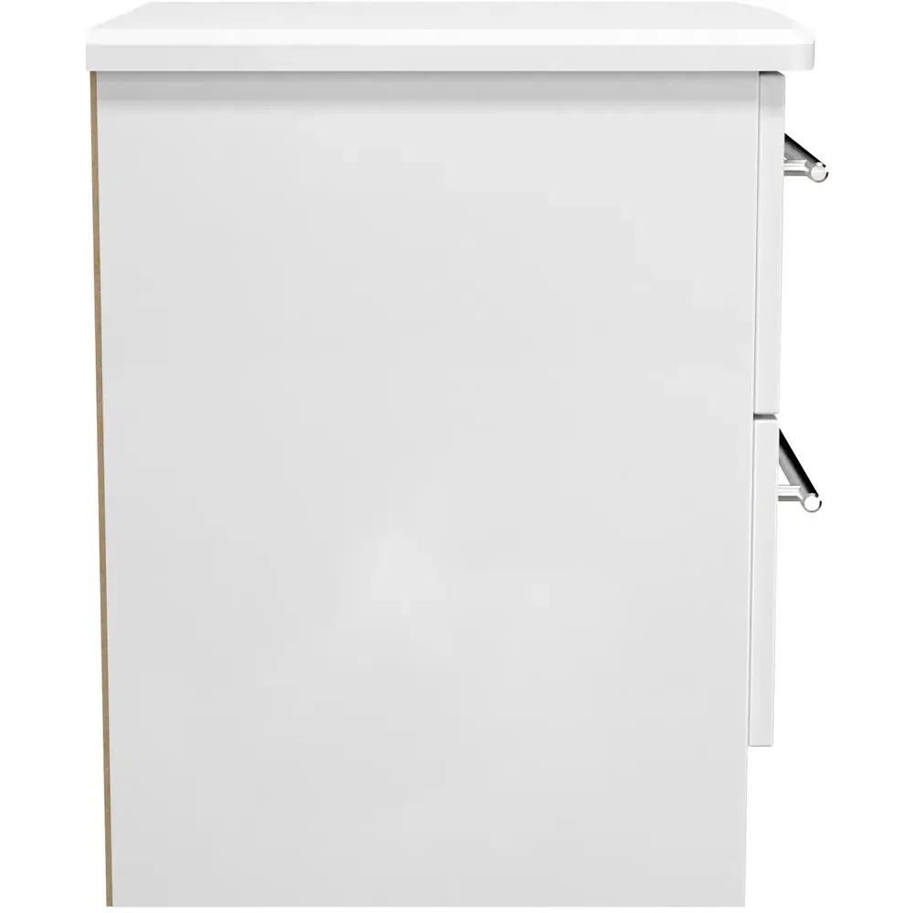 Sherwood 2 Drawer Bedside Cabinet - White