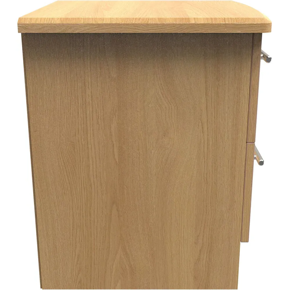 Sherwood 2 Drawer Compact Bedside Cabinet - Brown, Oak